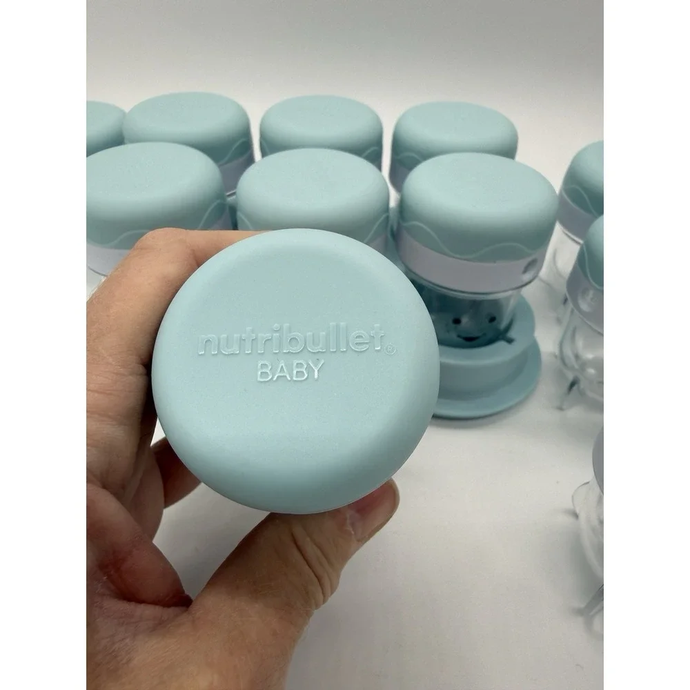 Baby Bullet Food Container With Lids Date Ring 12 Replacement Jars With 1 Tray